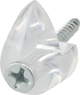OOK 53203 Mirror Clip Set, 1/4 in L Dimensions, 20 lb, Plastic, Clear, Wall, 4/PK, Pack of 12