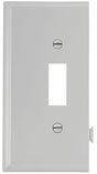 Eaton Wiring Devices STE1W Wallplate, Mid-Size, 4-7/8 in L, 3.12 in W, 1-Gang, Polycarbonate, White, High-Gloss