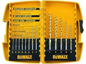 DEWALT DW1363 Drill Bit Set, 13-Piece, Steel, Titanium