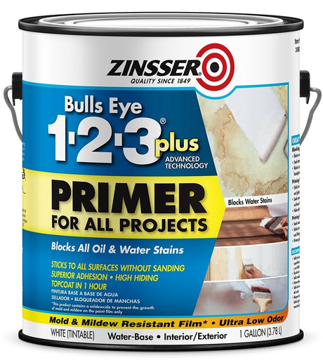 Zinsser 249937 Primer, White, 1 gal, Can, Pack of 2