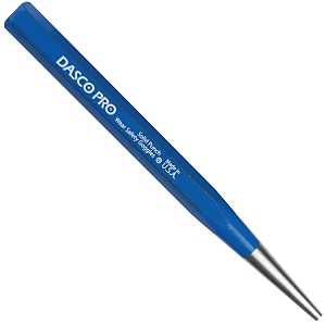 Dasco Pro 564-0 Solid Punch, 1/8 in Tip, 5 in L, HCS