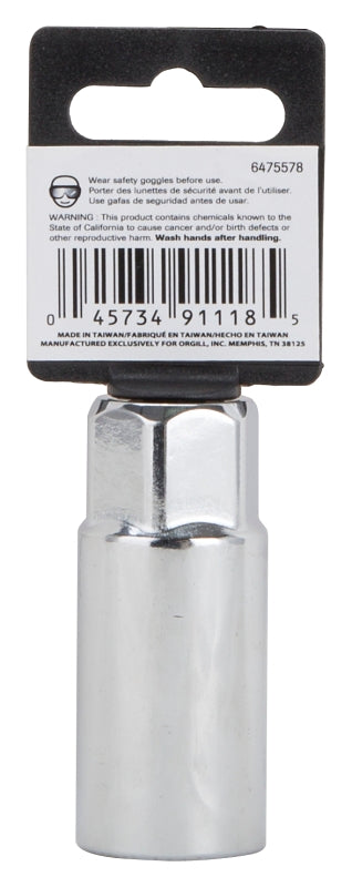 Vulcan MT6511968 Drive Socket, 13/16 in Socket, 1/2 in Drive, 6-Point, Chrome Vanadium Steel, Chrome