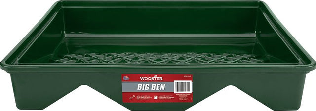 Wooster BR412-21 Paint Tray, 16 in L, 21 in W, 1 gal, Polypropylene Co-Polymer, Green