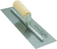 Marshalltown MX64 Finishing Trowel, 14 in L Blade, 4 in W Blade, Spring Steel Blade, Straight Handle, Wood Handle