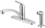 Boston Harbor 67534-1001 Kitchen Faucet, 1.8 gpm, 1-Handle, 4-Faucet Hole, Metal/Plastic, Chrome Plated