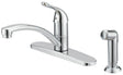 Boston Harbor 67534-1001 Kitchen Faucet, 1.8 gpm, 1-Handle, 4-Faucet Hole, Metal/Plastic, Chrome Plated