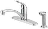 Boston Harbor 67534-1001 Kitchen Faucet, 1.8 gpm, 1-Handle, 4-Faucet Hole, Metal/Plastic, Chrome Plated