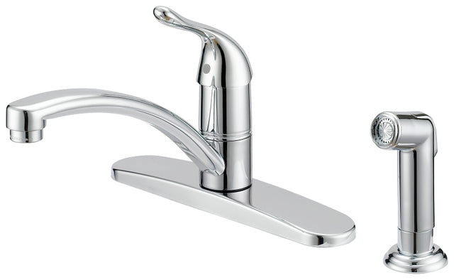 Boston Harbor 67534-1001 Kitchen Faucet, 1.8 gpm, 1-Handle, 4-Faucet Hole, Metal/Plastic, Chrome Plated