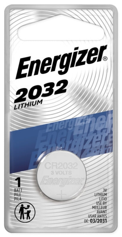 Energizer ECR2032BP Coin Cell Battery, 3 V Battery, 235 mAh, CR2032 Battery, Lithium, Manganese Dioxide, Pack of 6