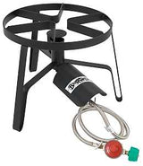 Bayou Classic SP1 Single Jet Cooker with Hose Guard, 1-Burner, LPG, 185,000 Btu, Manual Ignition, Steel