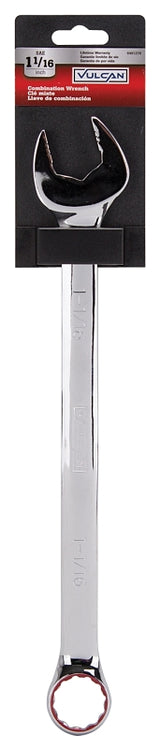 Vulcan MT6546642 Combination Wrench, SAE, 1-1/16 in Head, Chrome Vanadium Steel