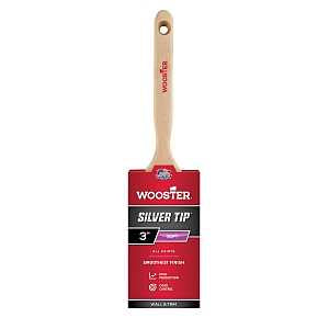 Wooster 5220-3 Paint Brush, 3 in W, 2-15/16 in L Bristle, Polyester Bristle, Flat Sash Handle