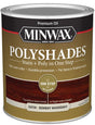 Minwax PolyShades 61380444 Polyurethane, Satin, Liquid, Bombay Mahogany, 1 qt Can