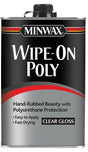 Minwax 40900000 Wipe-On Polyurethane, Oil Base, Clear, Gloss, Liquid, 1 pt Can