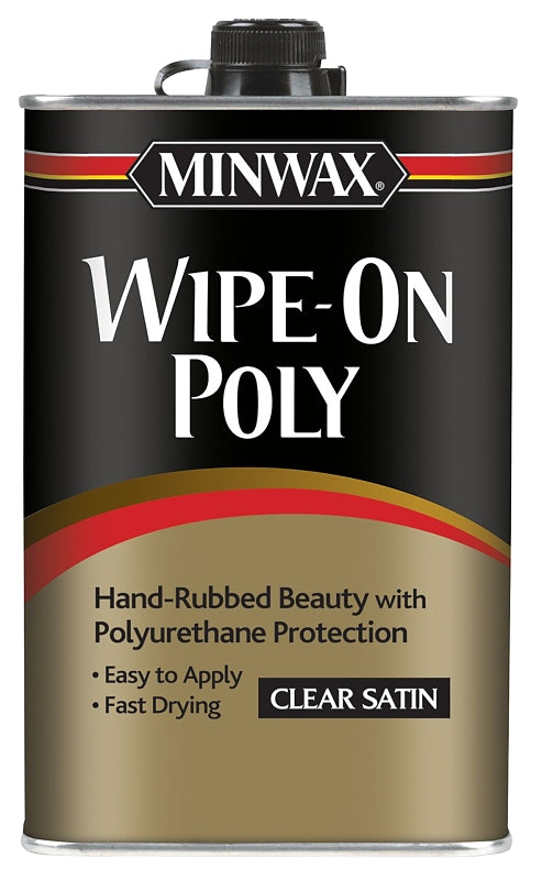 Minwax 60910000 Polyurethane, Oil Base, Clear, Liquid, 1 qt Can, 0.84 Specific Gravity