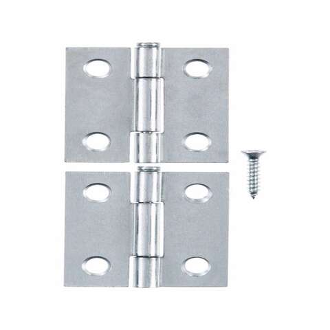 Ace 2.75 in. W X 1-1/2 in. L Zinc Plated Silver Zinc Narrow Hinge 2 pk, Pack of 5