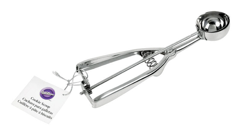 Wilton Silver Stainless Steel Cookie Scoop 0.66 oz, Pack of 6