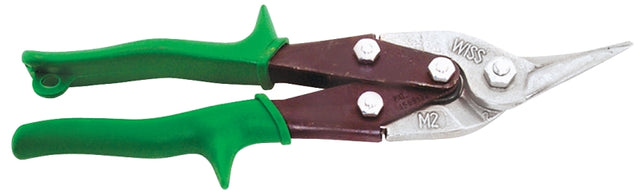 Crescent Wiss M2R Aviation Snip, 9-3/4 in OAL, Right Cut, Molybdenum Steel Blade, Contour-Grip Handle, Green Handle