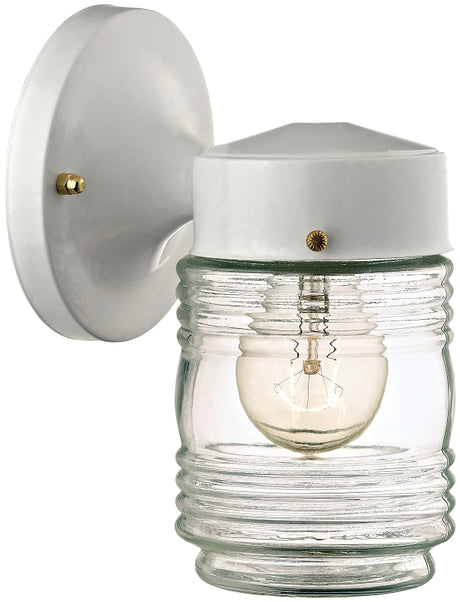 Boston Harbor W15WH01-33883L Outdoor Wall Lantern, 120 V, 60 W, A19 or CFL Lamp, Steel Fixture, White, White Fixture