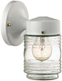 Boston Harbor W15WH01-33883L Outdoor Wall Lantern, 120 V, 60 W, A19 or CFL Lamp, Steel Fixture, White, White Fixture