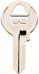 Hy-Ko 11010M1 Key Blank, Brass, Nickel, For: Master Cabinet, House Locks and Padlocks, M1 Key Number, Pack of 10