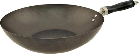 Euro-Ware EuroHome 417 Wok, 6.5 qt Capacity, 12 in Dia, Carbon Steel Pan, Heat-Resistant Handle