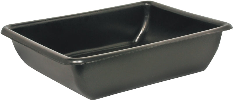 Maccourt AT2606 Utility Tub, 9 gal, 26 in L, 20 in W, 6 in H, Polyethylene, Black, Rectangular