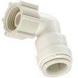 Watts 3520-0813/P-472 Swivel Pipe Elbow, 3/8 x 3/4 in, Plastic, Off-White, 100 psi Pressure