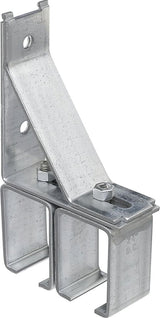 National Hardware N104-414 Box Rail Bracket, 4-25/32 in W x 1-3/4 in D x 8-1/16 in H Dimensions, Steel, Galvanized, Pack of 2