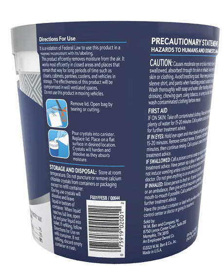 DampRid FG01K Moisture Absorbing System, 10.5 oz Pail, Solid, Odorless