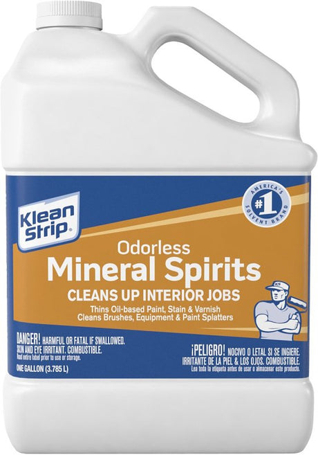 Klean Strip GKSP94214 Mineral Spirit Thinner, Liquid, Solvent, Light Yellow, 1 gal Can, Pack of 4