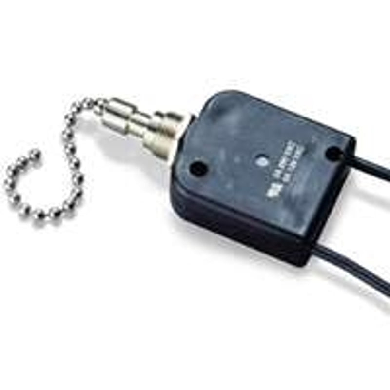 Gardner Bender GSW-35 Pull Chain Switch - 6 Amp, Black/Silver, 1 Pack