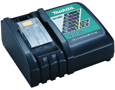 Makita DC18RC Battery Charger, 7.2 to 18 V Input, 1.5 to 5 Ah, 45 min Charge, Battery Included: No