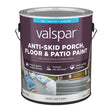Valspar 024.0082030.007 Porch and Floor Paint, Light Gray, 1 gal, 100 sq-ft/gal Coverage Area, Pack of 4
