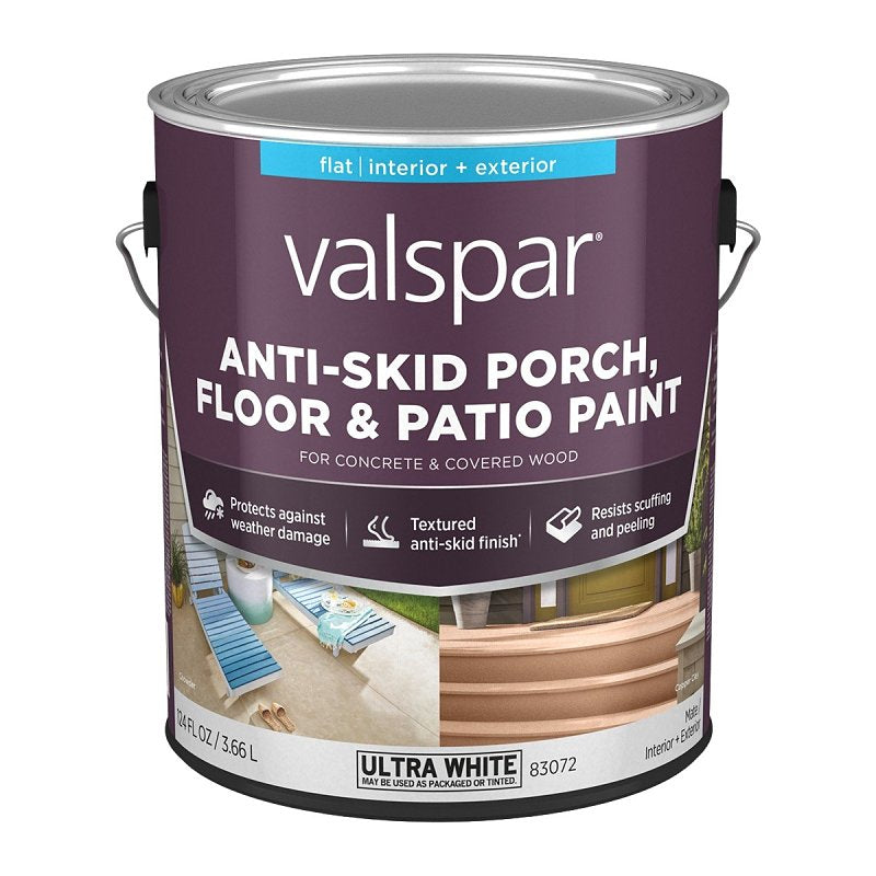 Valspar 024.0082032.007 Porch and Floor Paint, Base 2, 1 gal, 100 sq-ft/gal Coverage Area, Pack of 4