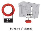 Korky 464BP Tank-to-Bowl Gasket, 2-1/8 in ID x 3-1/2 in OD Dia, Sponge Rubber, Red, For: 2 in 2-Piece Toilet Tanks