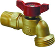B & K 103-054HN Hose Bibb, 3-1/10 in L, 3/4 x 3/4 in, MPT x Male Hose, 125 psi, Brass Body, Antique