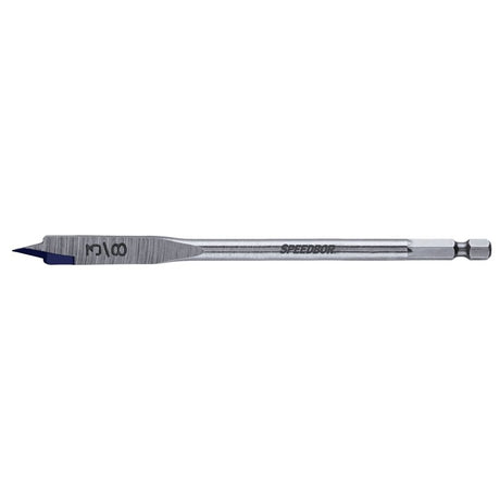 Irwin 88806 Spade Drill Bit, 3/8 in Dia, 6 in OAL, Flat Flute, 1/4 in Dia Shank, Hex Shank