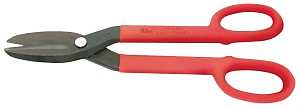 Crescent Wiss WDF12S Tinner Snip, 12.28 in OAL, 2-3/4 in L Cut, Long, Straight Cut, Steel Blade, Black/Rawhide Handle