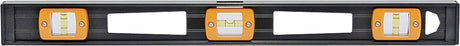 Johnson 3772 I-Beam Level, 72 in L, 5-Vial, 2-Hang Hole, Non-Magnetic, Aluminum, Black