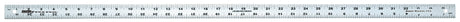 Johnson J236 Yardstick, SAE Graduation, Aluminum, Clear, 1-1/8 in W, 0.075 in Thick