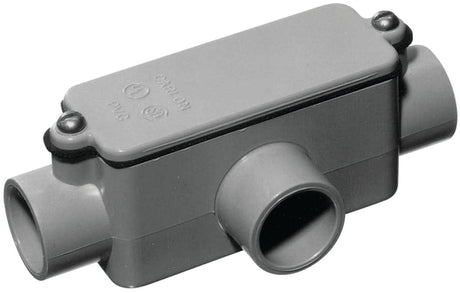 Carlon E983E-CTN Conduit Body, IMC, Rigid, 3/4 in Hub, 6-7/8 in OAL, PVC, Gray
