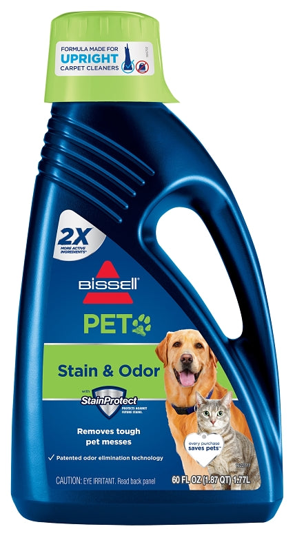 Bissell 99K52 2X Concentrated Pet Stain and Odor Remover, Liquid, Characteristic, 60 oz Bottle