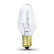 Feit Electric BP10C71/2/RP Incandescent Bulb, 10 W, C7 Lamp, E12 Candelabra Lamp Base, 45 Lumens, 2700 K Color Temp, Pack of 12