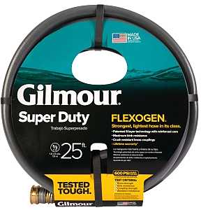 Gilmour 874251-1001 Garden Hose, 25 ft L, Gray