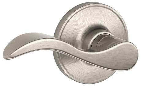 Schlage J Series J10SEV619 Passage Lever, Mechanical Lock, Satin Nickel, Metal, Residential, 3 Grade, 7/8 in Housing Dia