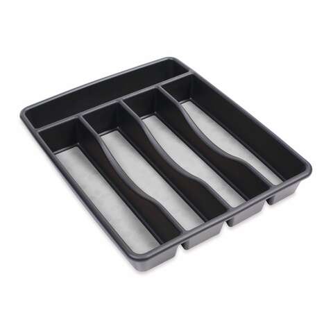 Rubbermaid Black Plastic Cutlery Tray