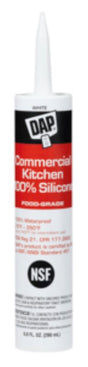 DAP 08656 Sealant, White, 24 hr Curing, -35 to 140 deg F, 9.8 fl-oz Cartridge