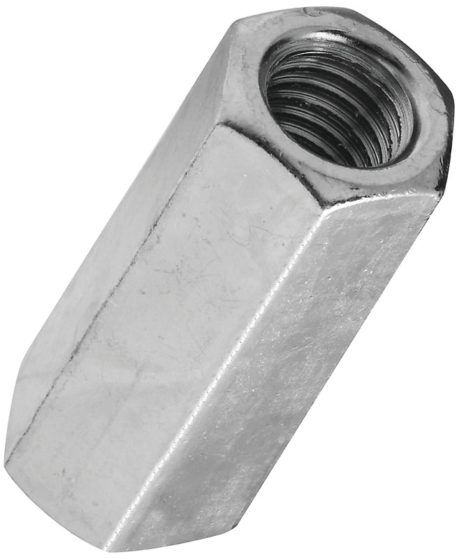 National Hardware 4003 Series N182-691 Coupling Nut, UNC Thread, 7/16-14 Thread, Steel, Zinc