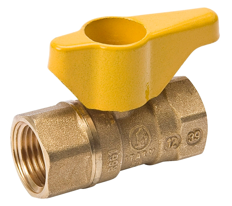 B & K ProLine Series 110-223HC Gas Ball Valve, 1/2 in Connection, FPT, 200 psi Pressure, Manual Actuator, Brass Body